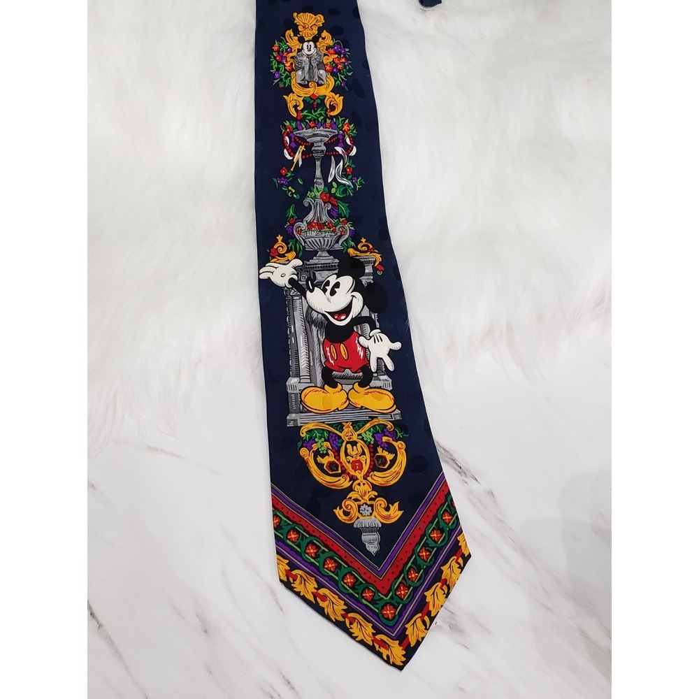 Disney MICKEY MOUSE Harlequin Tie regal hollywood regency coach championship